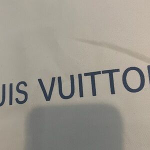 Louis Vuitton Beige Dust Bag with Blue Logo